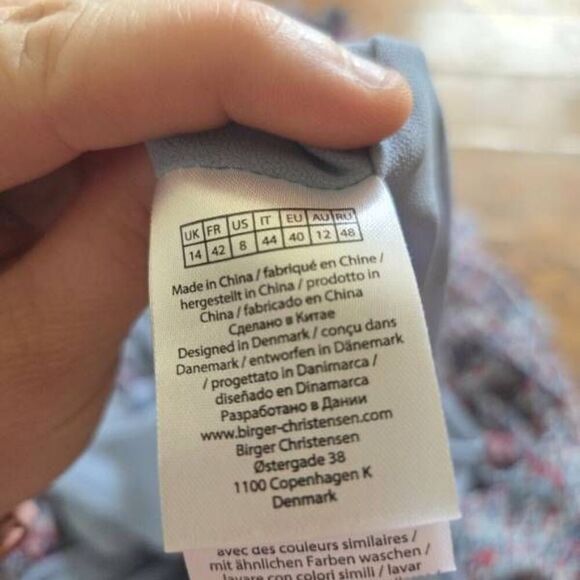 Rotate-Birger Christensen Carly off the shoulder Georgette maxi dress sz 8 - Picture 5 of 6